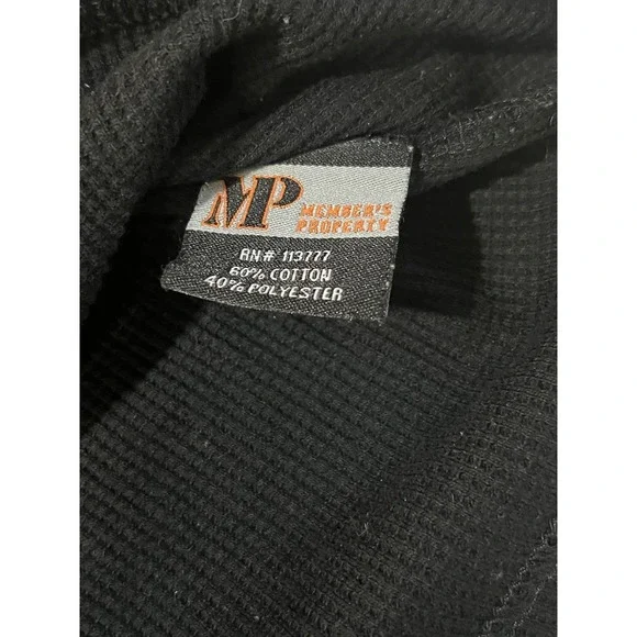 Vtg Members Property Michael Jordan Y2K Waffle Knit Long Sleeve Shirt Mens 3XL - Picture 4 of 12